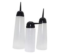 Mikikit 5piezas Bote De Champú Boquilla Oblicua Botellas De Tinte Cabello Recargables Contenedor De Tinte Para Salón y Uso Casa