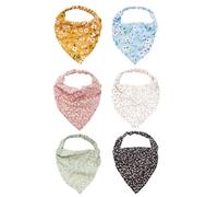 Mikikit 6 Pañuelos Elásticos Cabello Diseño de Tela Floral, Portátiles y Que No Se Caen Fácilmente, Ideales para Maquillaje y Dormir en Mujeres y Adolescentes