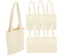 Mikikit 6 Piezas Bolso de Hombro de Lona Reutilizable Bolsa Tote de Gran Capacidad para Almacenamiento para Mujeres Diseño Elegante y Ligero para y Cosméticos