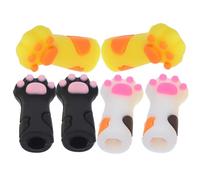 Mikikit 6 piezas Cubierta de Silicona para Tijeras de Cutícula con Diseño de Pata de Gato de Protectores Flexibles y Duraderos para Manicura Funda Ligera y Resistente para Alicates para