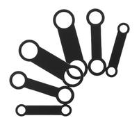 Mikikit 6 Piezas de Bandas Elásticas de Silicona para Placas de Identificación de Perro Soporte Silencioso y Ajustable Tamaños Grande Mediano y Pequeño Correas Antirruido para Collar