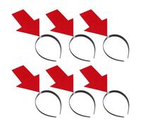 Mikikit 6 Piezas Diadema de Flecha Roja Ligera Cabello Diseño Único, Accesorio Divertido para Halloween y Cosplay, Banda Fácil de Combinar para Niñas y Adultos