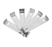 Mikikit 6 Piezas Fijación de Placa de Techo Soporte de Montaje de Luz Placa de Montaje para Luminaria Hierro Plata Orificios Horizontales y Verticales, para Lámparas y Candelabros,