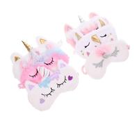 Mikikit 6 piezas Máscara de Diseño de Unicornio Máscara de Ojos para Dormir para Adolescentes y Siestas Satén Bloqueo de Luz para Amigos y Familia