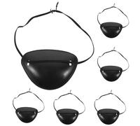 Mikikit 6 Piezas Máscara de Ojos Temática Pirata Negra de Plástico, Diseño Único y Ligera, Cómoda y Transpirable para Fiestas de Halloween y Cosplay