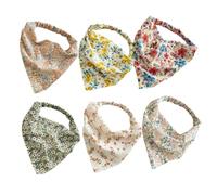 Mikikit 6 piezas Pañuelos Cabeza Elásticos para Mujeres Diademas con Estampado Floral Bandanas Suaves y Transpirables Accesorios Versátiles para Tipo de Peinados
