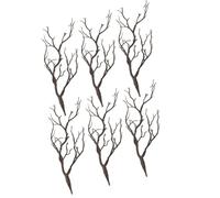 Mikikit 6 Piezas Ramas de Asta Artificiales Secas, Ramas de Asta Decorativas, Plástico, Marrón, Realistas, sin Riego ni Fertilizante, para Hogar y Negocio, Decoración de Halloween