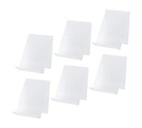 Mikikit 6 piezas Soporte Acrílico Transparente para Exhibición Base Antideslizante para Libros Archivos y Decoración de Escritorio