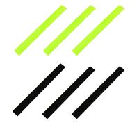 Mikikit 6 Pulseras Reflectantes Amarillas para Correr y Seguridad, Diseño a Presión sin Baterías, Material PVC y Placa de Acero, Ideales para Jogging y Camino Escolar Color Aleatorio