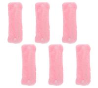 Mikikit 6 Rizadores de Pelo de Coral Polar sin Calor para Mujer, Rodillos Mágicos para Dormir, Ondas Suaves sin Daño, Material Coral Fleece Rosa, Económicos
