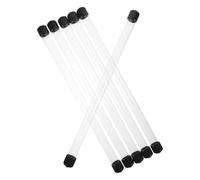 Mikikit 6 Tubos Transparentes de Plástico Acrílico Redondos 230x12 Mm con Tapa, Portátiles para Almacenamiento de Varillas de Incienso y Pequeños Objetos, Envase Reutilizable y Sellado