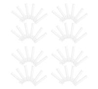 Mikikit 60 Piezas Gancho para Cortina Tipo Clip Clips de rideaux Crochet Ganchos para Cortinas de Ducha de plástico para rideaux White