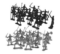 Mikikit 60 Piezas Soldaditos Figuras de Caballeros Medievales y Romana Juguetes Educativos para de Batallas Antiguas Detalles Meticulosos y Educativo