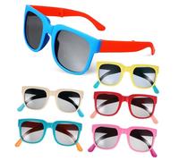 Mikikit 6Piezas Gafas de Sol Plegables para de Gafas de Fiesta Protección Cómodas y Resistentes para Bebés y Pequeños