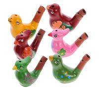 Mikikit 6Piezas Silbatos de Cerámica Coloridos y Silbatos de Pájaros Acuáticos Pequeños Fáciles Seguros