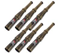 Mikikit 6piezas Telescopios Infantiles Piratas Monoculares Portátiles y Duraderos para Actividades Educativas Al Aire