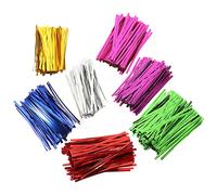 Mikikit 7bolsas Alambre De Color Para Atar Piruletas y Bolsas De Pan Precinto Reutilizable Para Hogar y Oficina