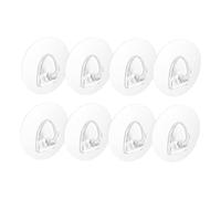 Mikikit 8 piezas Ganchos Adhesivos Sin Perforación de Soporte Multifuncional Ganchos de Transparente para Pared Resistente y Duradero para Claves y Bolsos Uso Baño y Cocina