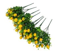 Mikikit 8 Piezas Ramas de Eucalipto Artificiales con Frutas Falsas Ramo Decorativo sin para Hogar Oficina y Fotografía Realistas Color Limón