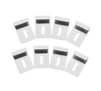 Mikikit 8 piezas Soporte de Espejo Inoxidable Clips de Montaje para Espejos Fijación Segura para Baño Dormitorio