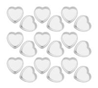 Mikikit 90 Frascos Transparentes Forma de Corazón Tapa Mini Recipientes de Plástico para Cremas Caja de Almacenamiento Compacta para Cuidado Piel y Viaje