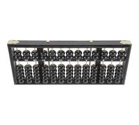 Mikikit Ábaco Chino de Madera 13 Barras 7 Cuentas para Niños, Herramienta Educativa de Cálculo, Color Negro Varillas de Metal, Adecuado para Aprendizaje Escolar y Juegos Didácticos