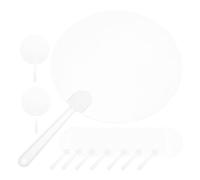 Mikikit Abanicos de Mano Redondos 10 Unidades Abanicos en Blanco para Pintar DIY Ventiladores Portátiles de Papel para Manualidades Decoración de Verano y Presentaciones de Danza