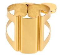 Mikikit Abrazadera de Saxofón Alto de Latón Dorado, Pieza de Repuesto Práctica y Conveniente para Sujetar Boquilla, Accesorio Esencial para Partes del Saxofón