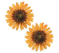 Mikikit Abrazaderas y Diseño Clásico de Girasol para Cortinas Clips Decorativos de Tela de Seda y Metal, Resistentes Paquete de 2 Piezas Decoración del Hogar