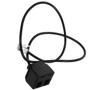Mikikit Adaptador de Cable Telefónico Rj9 4p4c Negro Función para Unir Dos Dispositivos y Material de PP y Goma para Uso Versátil en Suministros Telefónicos