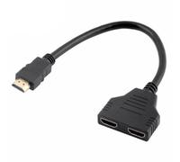 Mikikit Adaptador Material Abs Negro 1080p de Vídeo Divisor Transmisión Clara y para Consola de Juegos y Televisión LED
