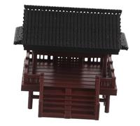 Mikikit Adorno Arquitectónico Antiguo De Doble Capa Maqueta De Pabellón Miniatura Estatua De Pabellón Simulada para Decoración De Escritorio Adorno De Acuario Paisajismo Vintage