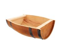 Mikikit Adorno Barril de Vino de Roble para Pared, Medio Barril Decorativo de Madera Rústica 33 Cm, Decoración Vintage para Bodegas y Bares, Accesorio Artístico para Ambiente Rústico