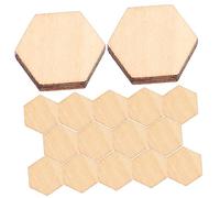 Mikikit Adornos Hexagonales de Madera de Haya 15Mm 200 Piezas Manualidades Decoraciones para Bodas y Cumpleaños Artesanías de Madera sin Terminar Fiesta Navidad