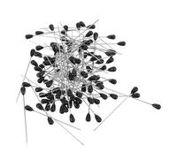Mikikit Alfileres de Artesanía Negros 5X55 MM 200 Unidades para Marcado de Tela, Costura Doméstica y Decoración de Ramos