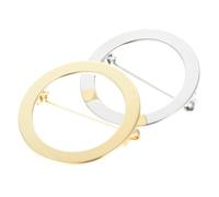 Mikikit Alfileres Redondos de Aleación para Ropa 2 Piezas, Clip de Seguridad Fácil de Usar y Decorativo para Bufandas en Fiestas y Temporadas Festivas