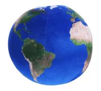 Mikikit Almohada de Peluche Forma de Planeta Tierra, Cojín Esférico de Felpa Azul Claro de 17 Cm, Suave y Acogedor para Sofá y Cama, Almohada Decorativa Descanso