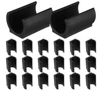 Mikikit Almohadillas Antideslizantes para Muebles en Plástico Negro, Forma Escritorio y Sofá, Resistentes al Desgaste, Paquete de 40 Piezas para Hogar y Oficina