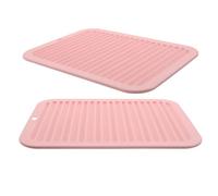 Mikikit Almohadillas de Silicona Resistentes al Calor 2 Piezas para Herramientas de Peinado, Alfombrilla Protectora Pequeña para Rizador y Plancha, Esterilla Térmica Portátil para