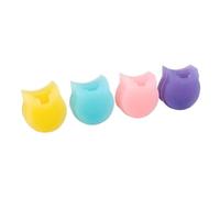 Mikikit Almohadillas el Pulgar de Instrumento de Viento 4 Piezas de Silicona Negra Bordes Suaves y Cojín Cómodo para Protección y Uso Prolongado Color Aleatorio