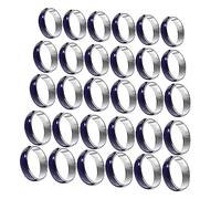 Mikikit Anillo Que Cambia De Color Vintage, Anillo Del Humor Para Mujer y Niños, Metal Ajustable, Juego De 50 Piezas, Amplio Rango De Tallas 16-20mm, Accesorio Divertido Para Uso Diario y Obsequio