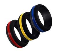 Mikikit Anillos de Silicona para Pareja 3piezas, Resistentes y Casi a Prueba de Rayaduras, Elegantes y Clásicos para Boda y Día de San Valentín Color Aleatorio
