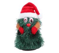 Mikikit Árbol De Navidad Musical Giratorio De Mesa Figura De Árbol De Navidad Eléctrico Decoración De Fiesta para Casa Juguete Novedoso para Canto y Baile