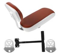 Mikikit Asiento Trasero para Bicicleta con Respaldo Marrón Cojín Acolchado Reposabrazos y Reposapiés Ajustable Accesorios para Bicicleta Eléctrica Montaña Adecuado para Paseos al Aire