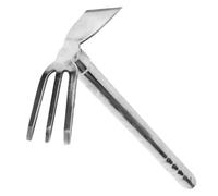 Mikikit Azada de Jardín de Acero Inoxidable, Azada de Mano, Pequeña, Plata, para Jardinería Doméstica, Cultivar Hortalizas, Deshierbar, Remover y Aflojar la Tierra
