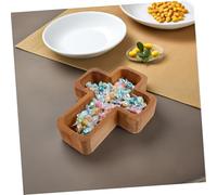 Mikikit Bandeja de Madera Cruzada Elegante para Aperitivos y Dulces Reutilizable Resistente y para Fiestas y Decoración Hogar