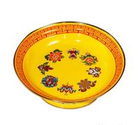 Mikikit Bandeja para Frutas de Ofrendas Budista de Esmalte Resistente Soporte Decorativo para Tributos Templo Plato Vintage para Decoración Religiosa