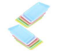 Mikikit Bandeja Rectangular de Laboratorio de Pp para Muestras y Productos Químicos, Paquete de 10 Piezas, Adecuado para Operaciones por Lotes y Organización en Enseñanza de Laboratorio