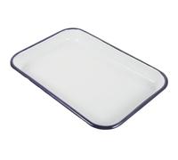 Mikikit Bandeja Rectangular Esmaltada Fácil de Limpiar Resistente al Desgaste de Color Rápida Conducción de Calor para Horno Adecuado para Verduras Horneadas y Crepes
