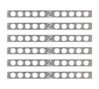 Mikikit Barra Espaciadora de Pastillas para Guitarra de 6 Cuerdas, Tira Metálica de Ajuste de Altura 10 Orificios, Material Metal Plata, Compatible para Estudio y Composición Musical